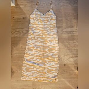 Zebra Print Lined Dress/Bathing Suit Cover - XS